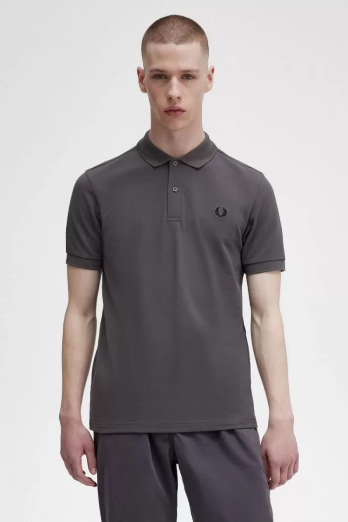 Fred Perry M6000 Men’s Shirt Gunmetal Black | OVXCM2831