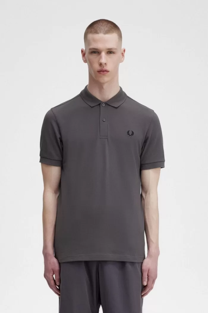 Fred Perry M6000 Men’s Shirt Gunmetal Black | OVXCM2831