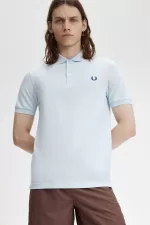 Fred Perry M6000 Men’s Shirt Light Aqua Midnight Blue | OWXLT3682