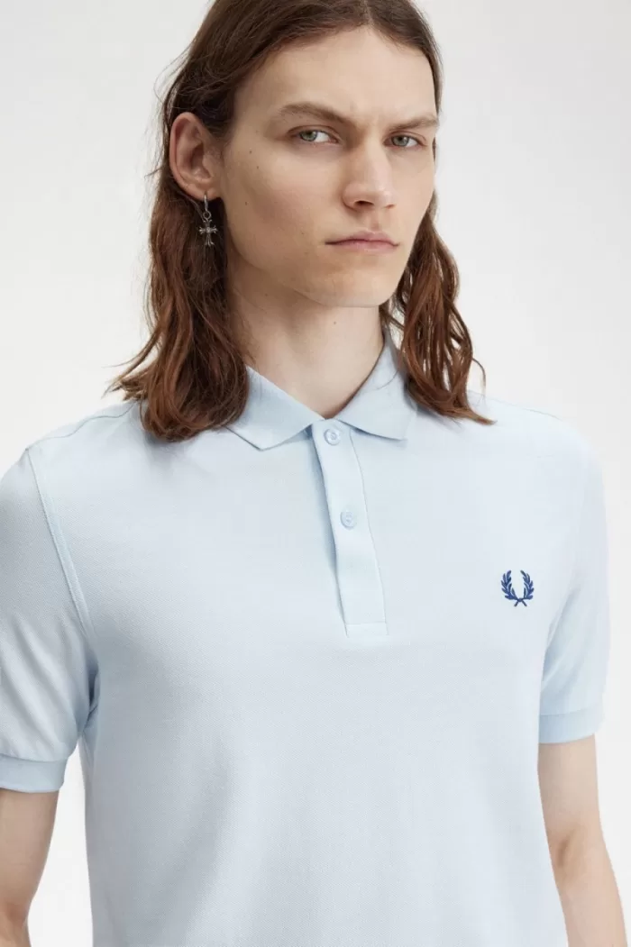 Fred Perry M6000 Men’s Shirt Light Aqua Midnight Blue | OWXLT3682