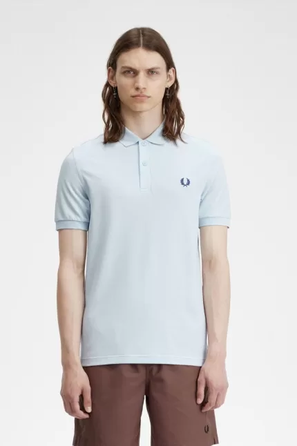 Fred Perry M6000 Men’s Shirt Light Aqua Midnight Blue | OWXLT3682