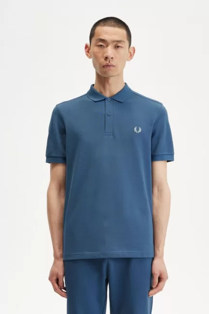 Fred Perry M6000 Men’s Shirt Midnight Blue Light Aqua | RICFJ8761