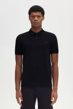 Fred Perry M6000 Men’s Shirt Navy Burnt Red | RZSQW2135