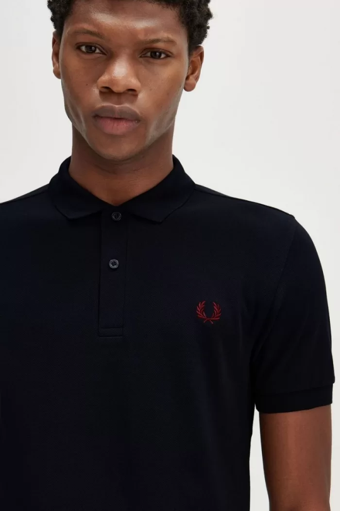 Fred Perry M6000 Men’s Shirt Navy Burnt Red | RZSQW2135