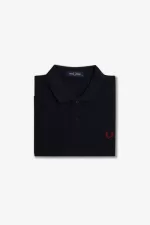 Fred Perry M6000 Men’s Shirt Navy Burnt Red | RZSQW2135