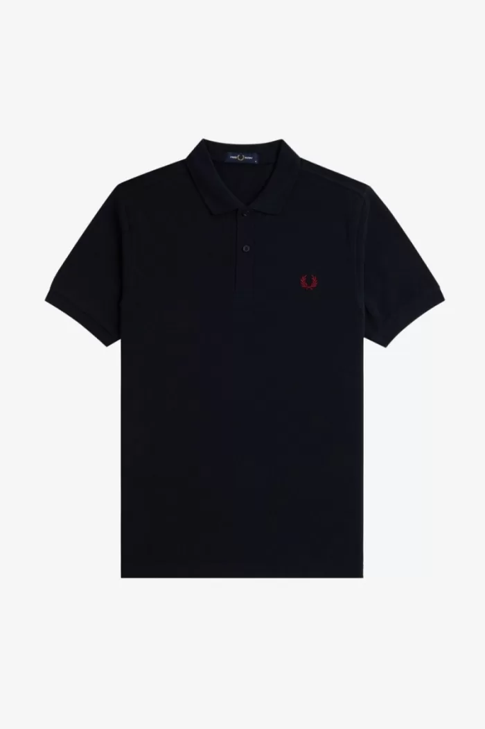 Fred Perry M6000 Men’s Shirt Navy Burnt Red | RZSQW2135