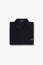 Fred Perry M6000 Men’s Shirt Navy Deep Mint | HWQRN8309