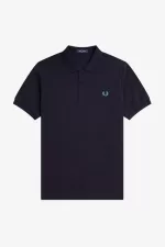 Fred Perry M6000 Men’s Shirt Navy Deep Mint | HWQRN8309