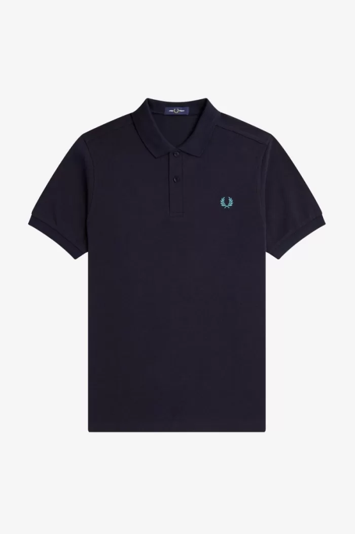 Fred Perry M6000 Men’s Shirt Navy Deep Mint | HWQRN8309