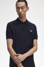 Fred Perry M6000 Men’s Shirt Navy Snow White | WPVRF3872