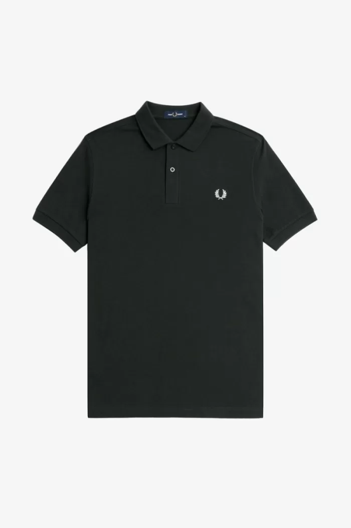 Fred Perry M6000 Men’s Shirt Night Green Snow White | HUZYV6127