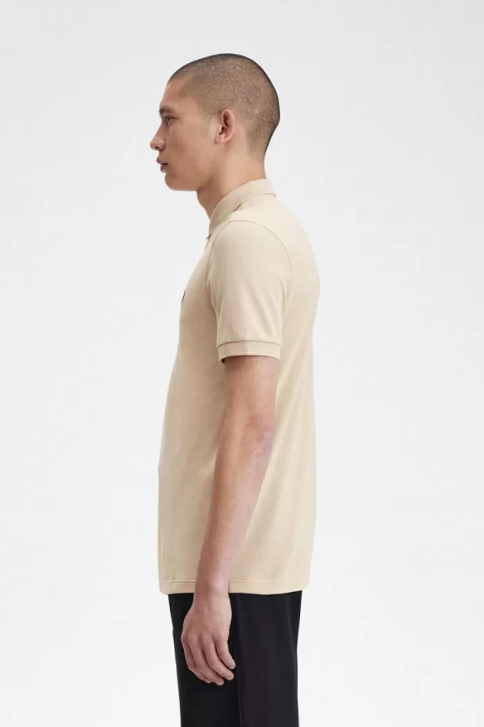 Fred Perry M6000 Men’s Shirt Oatmeal Black | YGPEL1324