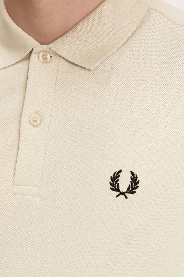 Fred Perry M6000 Men’s Shirt Oatmeal Black | YGPEL1324