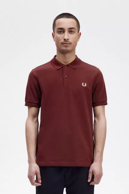 Fred Perry M6000 Men’s Shirt Oxblood Beige | NASLZ3109