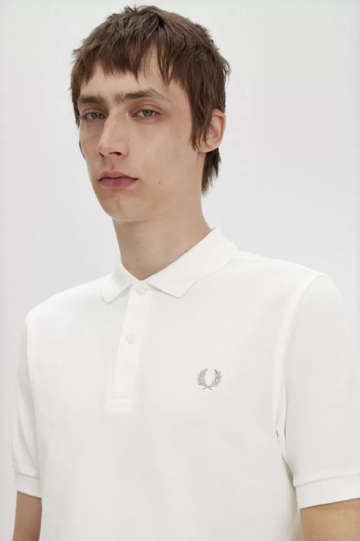 Fred Perry M6000 Men’s Shirt Snow White Green | OHDGX3091