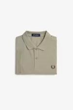 Fred Perry M6000 Men’s Shirt Warm Grey Dark Red | NRPUV5041