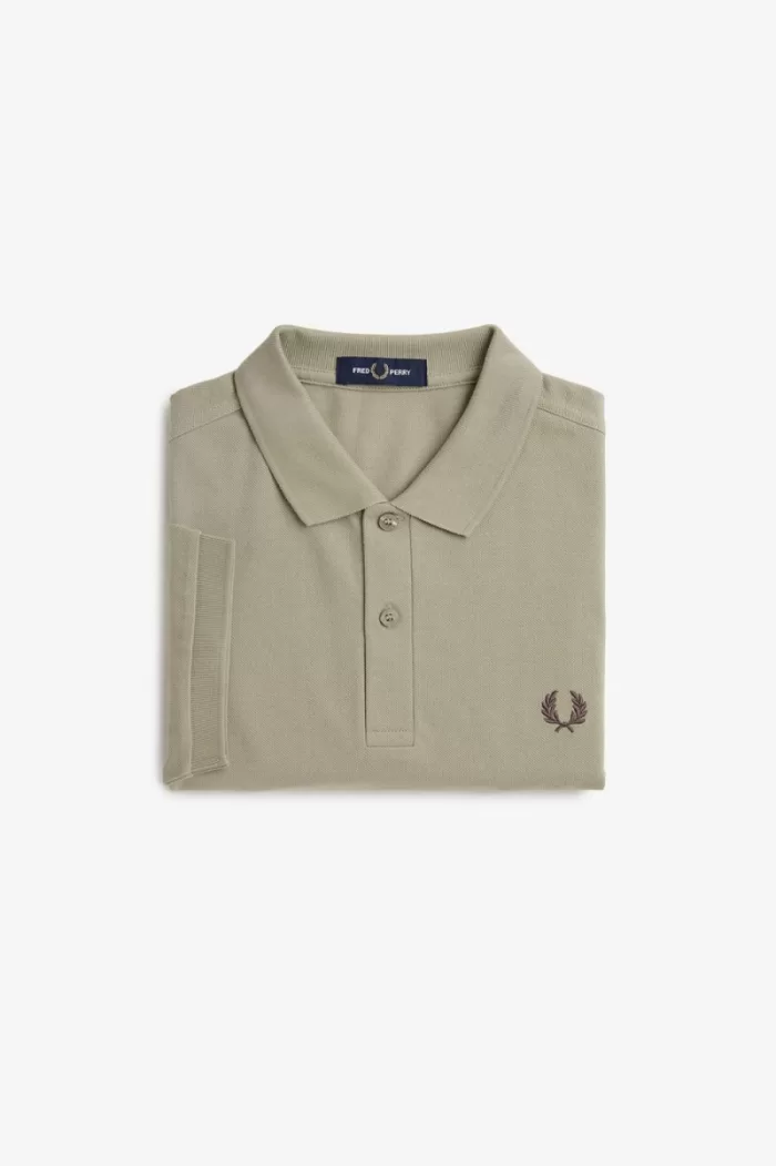 Fred Perry M6000 Men’s Shirt Warm Grey Dark Red | NRPUV5041