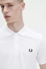 Fred Perry M6000 Men’s Shirt White Navy | UICRY1572