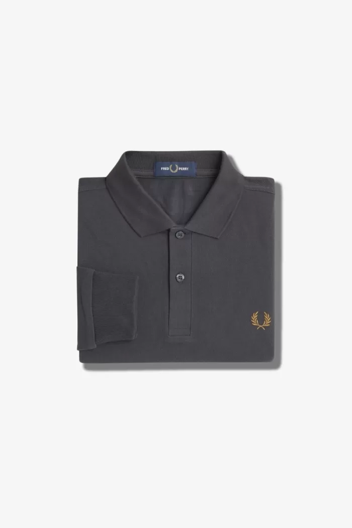 Fred Perry M6006 Men’s Shirt Anchor Grey Dark Coffee | GCODA1520