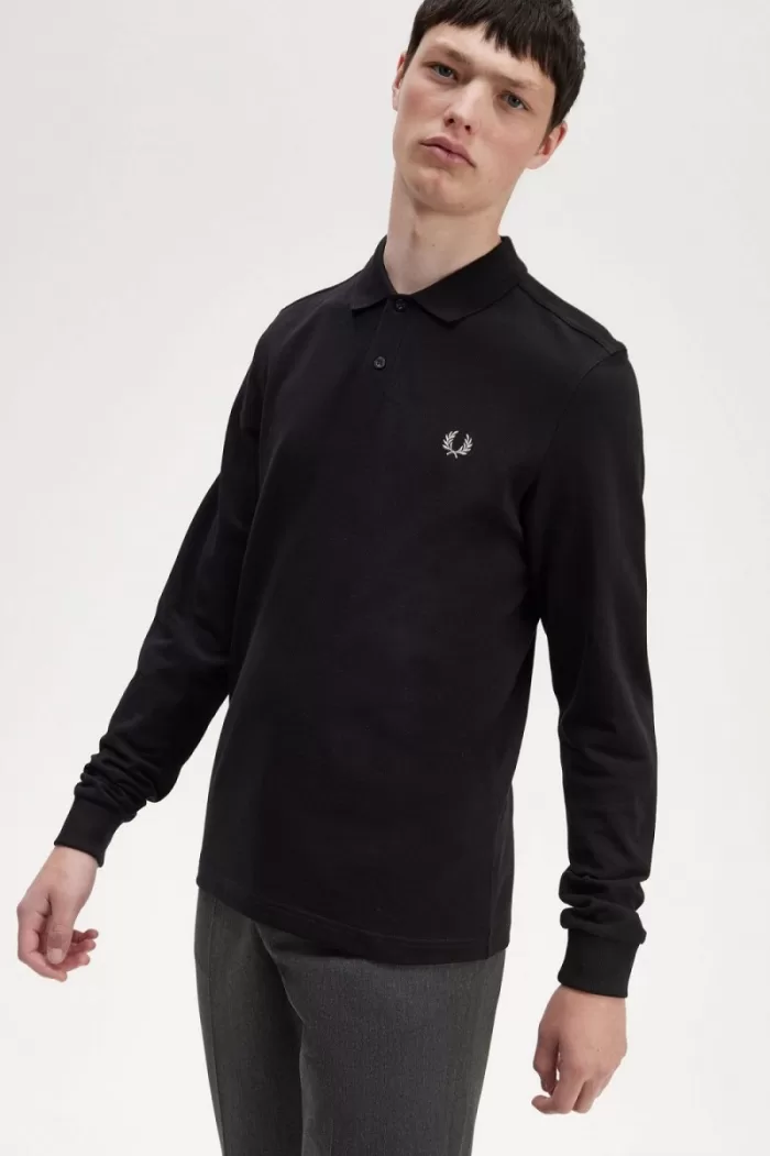 Fred Perry M6006 Men’s Shirt Black Chrome | KXFNP0872