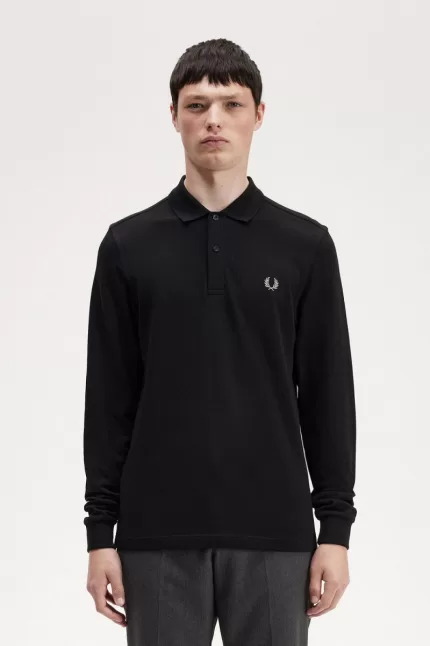 Fred Perry M6006 Men’s Shirt Black Chrome | KXFNP0872