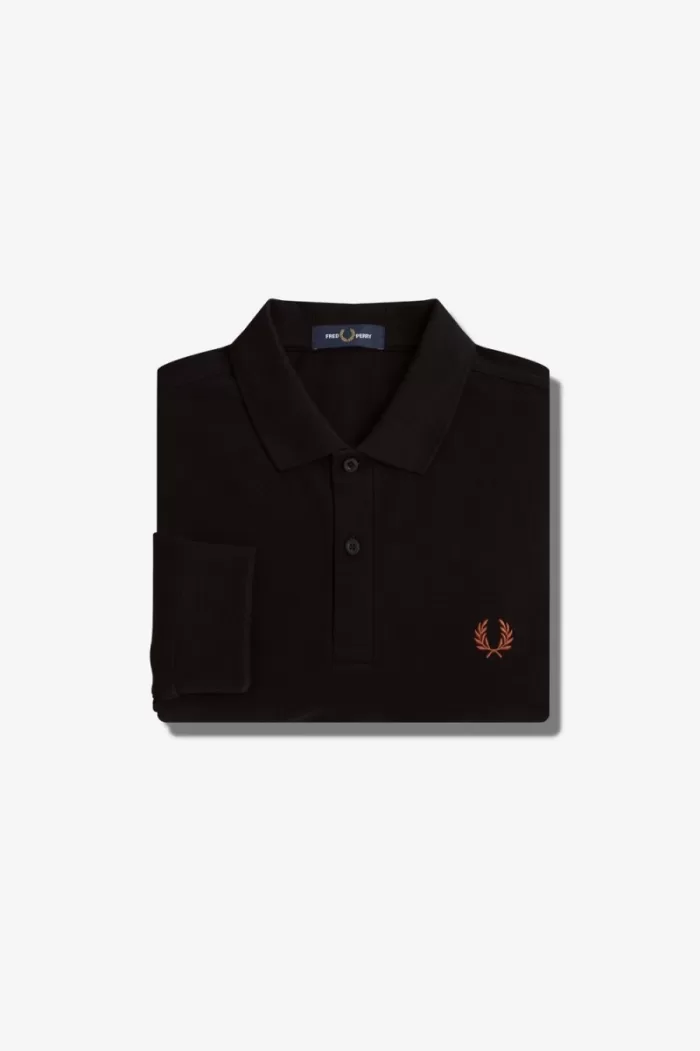 Fred Perry M6006 Men’s Shirt Black Whisky Brown | MAVFG2073