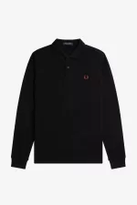 Fred Perry M6006 Men’s Shirt Black Whisky Brown | MAVFG2073