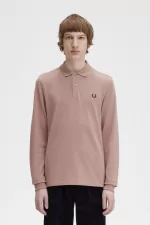 Fred Perry M6006 Men’s Shirt Dark Pink Burnt Tobacco | HXGCF7439