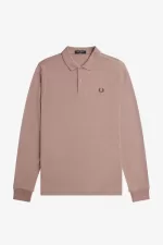 Fred Perry M6006 Men’s Shirt Dark Pink Burnt Tobacco | HXGCF7439