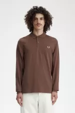 Fred Perry M6006 Men’s Shirt Dark Red Warm Grey | KCSHW3187