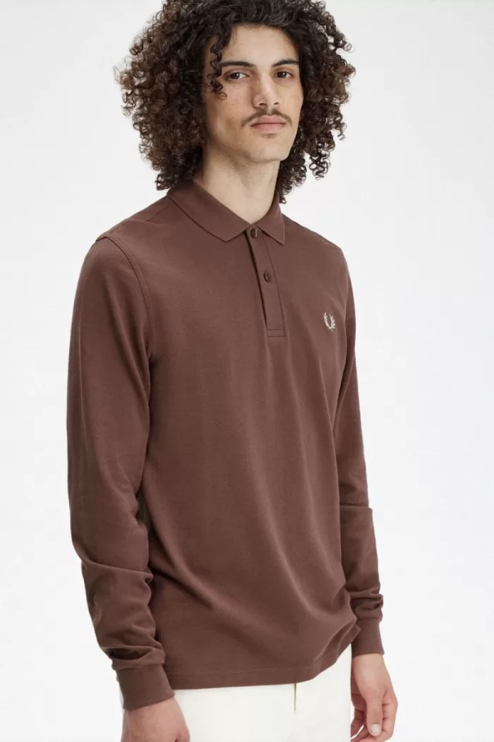 Fred Perry M6006 Men’s Shirt Dark Red Warm Grey | KCSHW3187