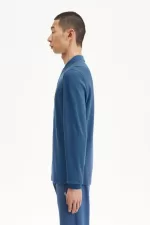 Fred Perry M6006 Men’s Shirt Midnight Blue Light Aqua | ZWHSM6403