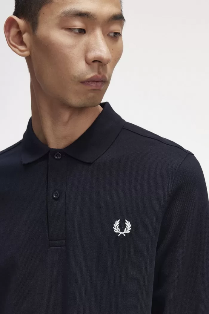 Fred Perry M6006 Men’s Shirt Navy White | BHEMK4789