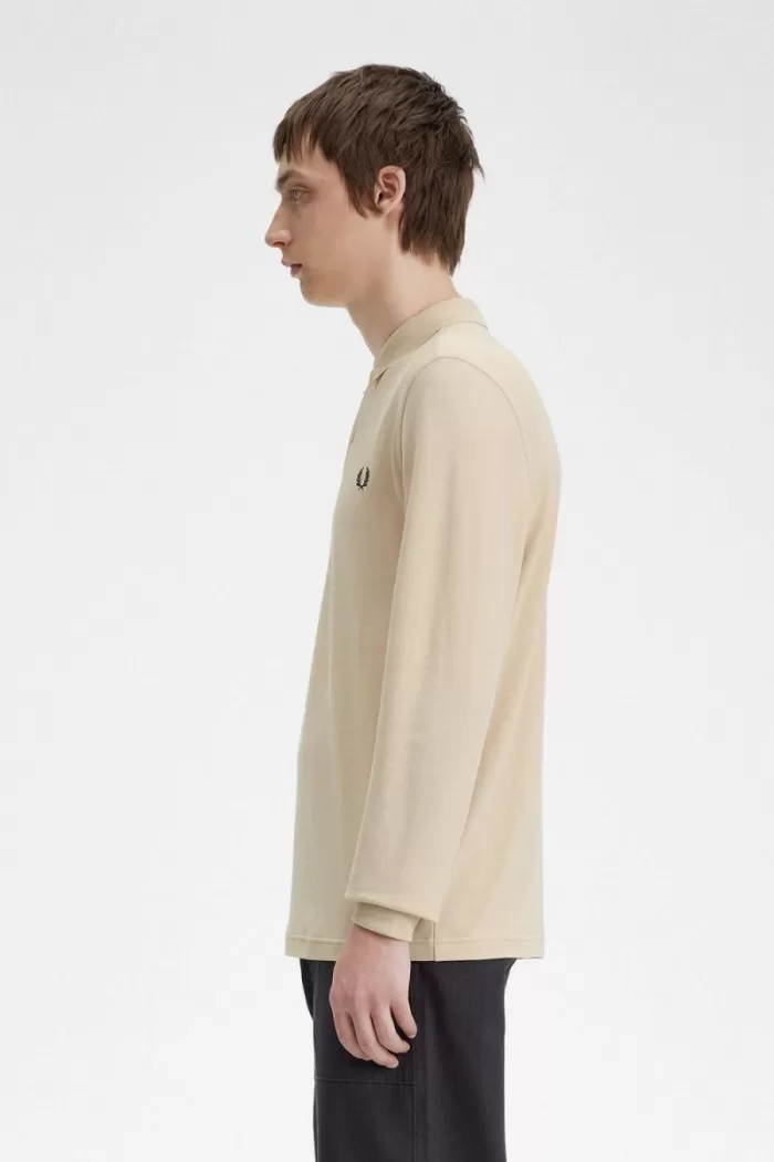 Fred Perry M6006 Men’s Shirt Oatmeal Black | YSVTD2569