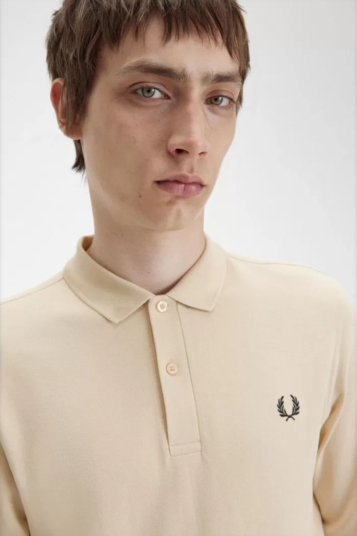 Fred Perry M6006 Men’s Shirt Oatmeal Black | YSVTD2569