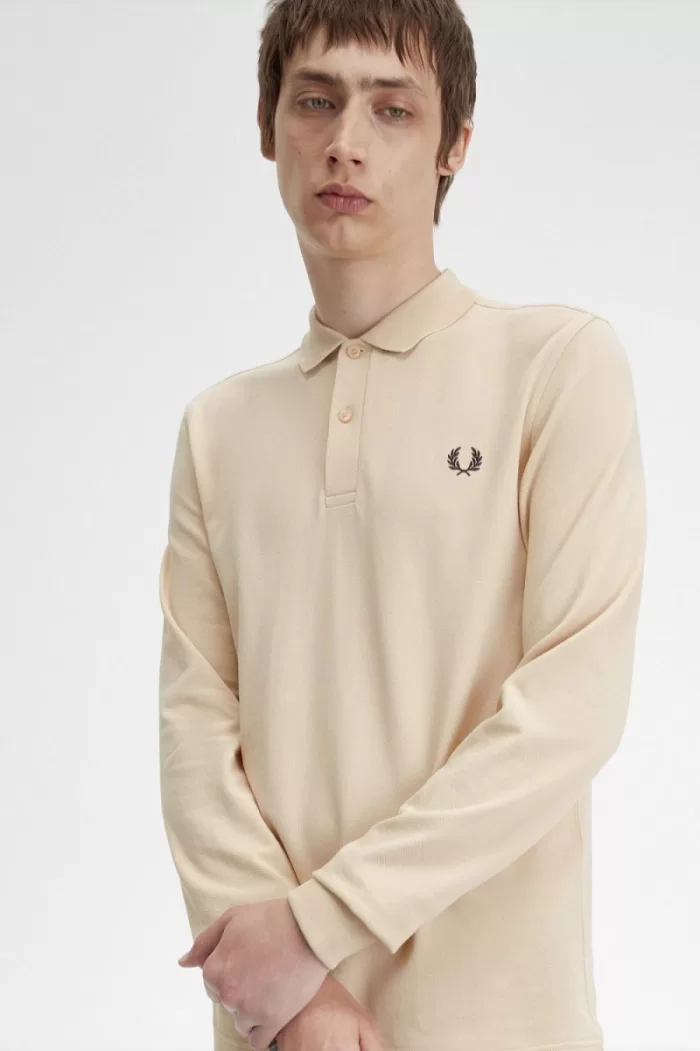 Fred Perry M6006 Men’s Shirt Oatmeal Black | YSVTD2569