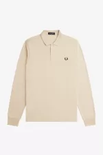 Fred Perry M6006 Men’s Shirt Oatmeal Black | YSVTD2569