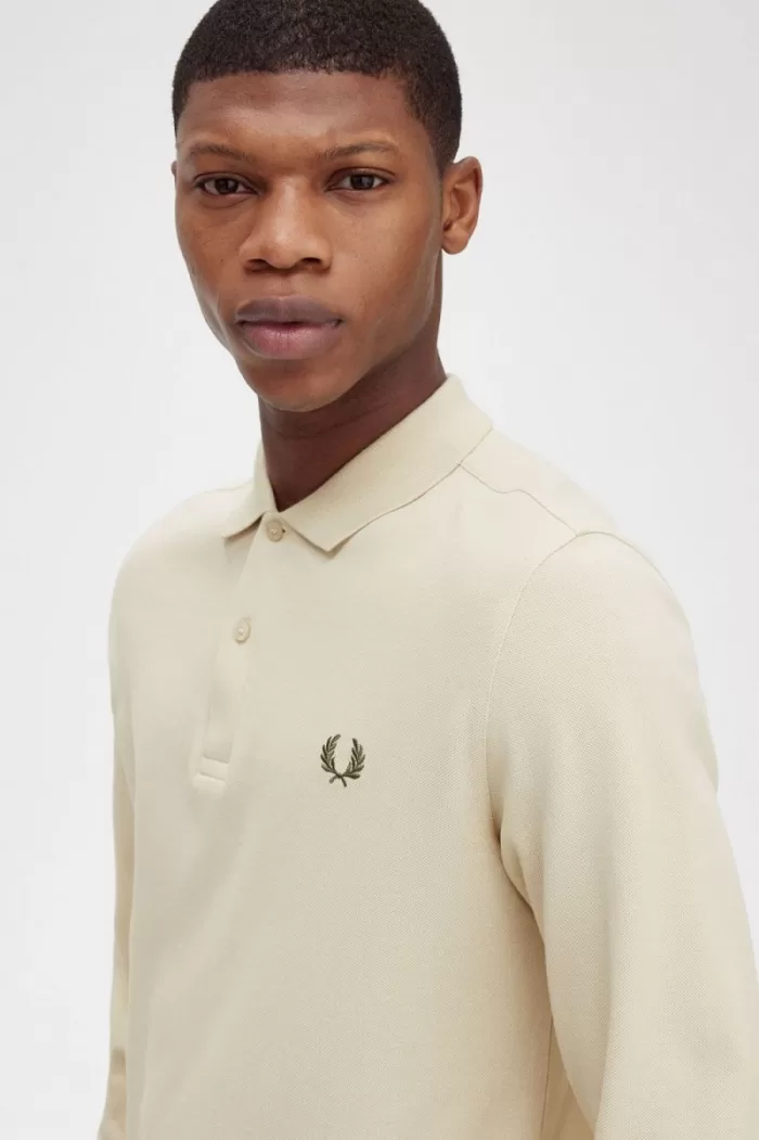 Fred Perry M6006 Men’s Shirt Oatmeal Field Green | XSNVF4139