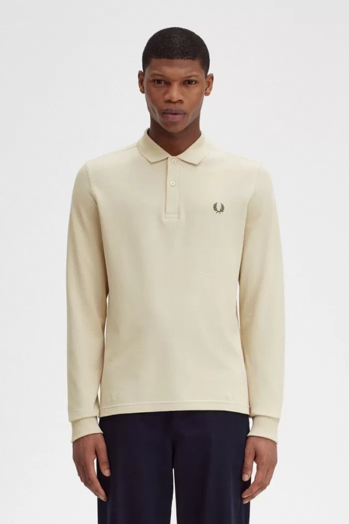 Fred Perry M6006 Men’s Shirt Oatmeal Field Green | XSNVF4139