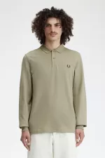 Fred Perry M6006 Men’s Shirt Warm Grey Dark Red | FXZLB5849