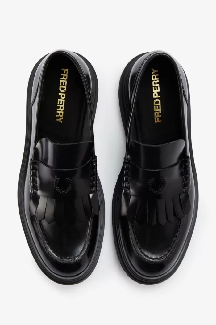 Fred Perry Men’s Loafers Black | YUGZB8527