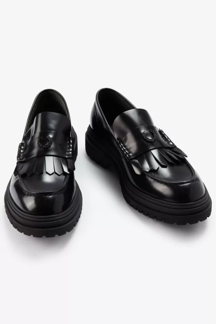 Fred Perry Men’s Loafers Black | YUGZB8527