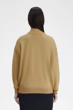 Fred Perry Metallic Knitted Bomber Women’s Jackets 1964 Gold | HXBPL2034