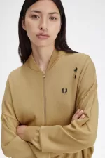 Fred Perry Metallic Knitted Bomber Women’s Jackets 1964 Gold | HXBPL2034