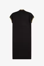 Fred Perry Metallic Knitted Women’s Dress Black | QWFSP1394