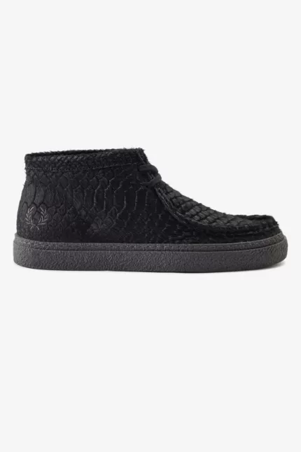 Fred Perry Mid Dawson Men’s Boots Black | KEHCQ7394