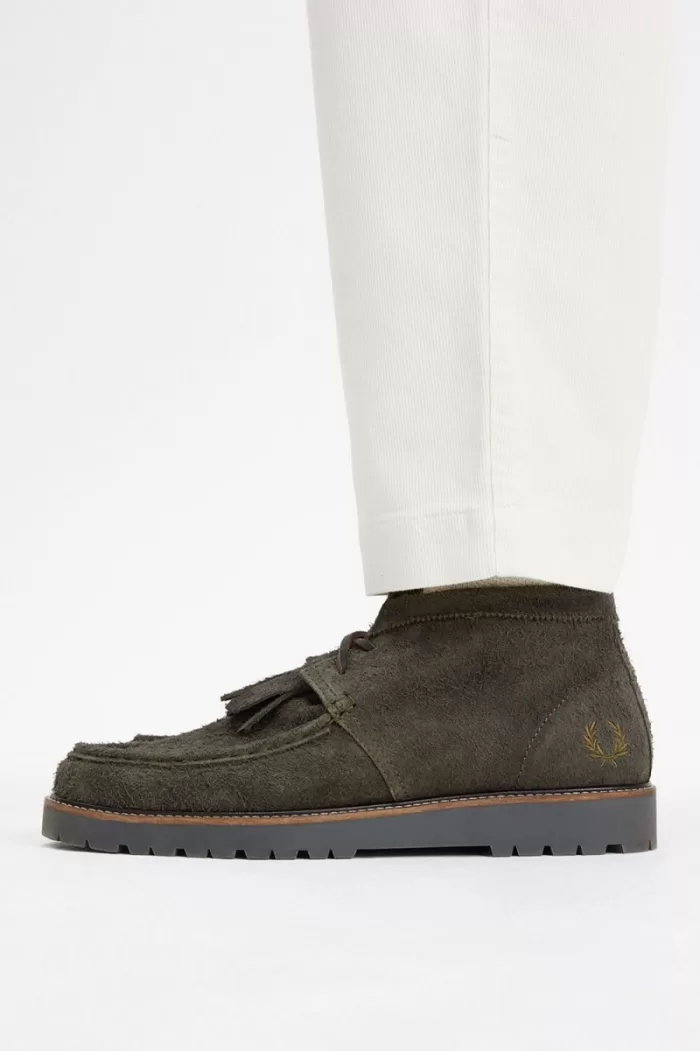 Fred Perry Mid Kenney Men’s Boots Field Green | MNJIW0538