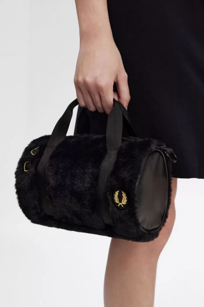 Fred Perry Mini Barrel Women’s Bags Black | NFWEB0829