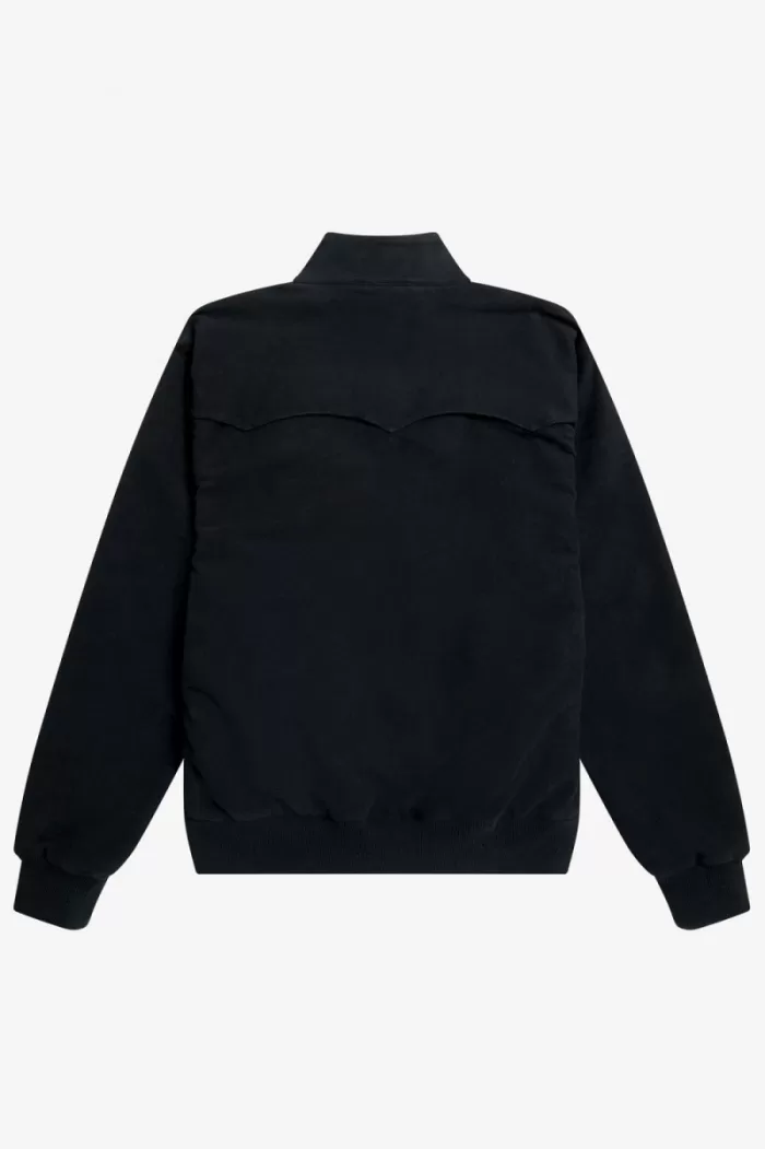 Fred Perry Moleskin Harrington Men’s Jackets Black | TDMKL3285