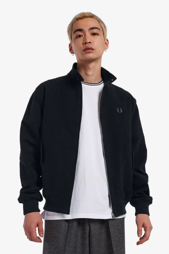 Fred Perry Moleskin Harrington Men’s Jackets Black | TDMKL3285